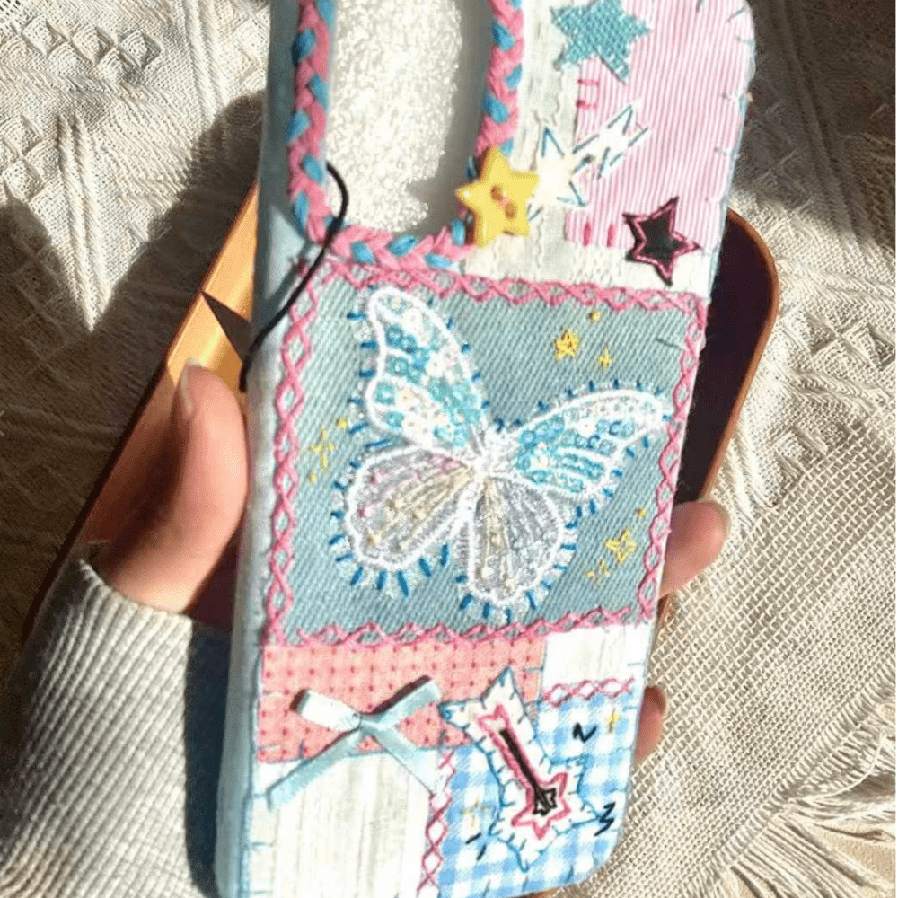 Custom Handmade Fabric Phone Case Personalized Embroidery - Fiufiu