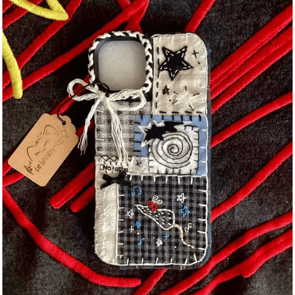 Custom Handmade Fabric Phone Case Personalized Embroidery - Fiufiu