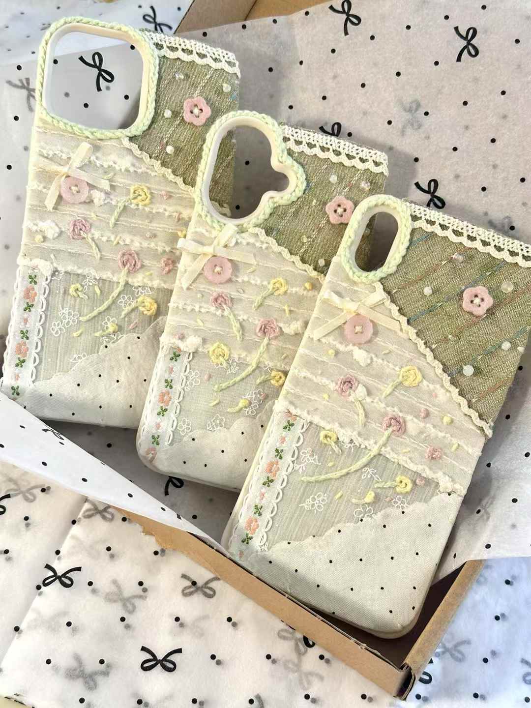Custom Handmade Fabric Phone Case - Spring Floral Style - Fiufiu#product_name