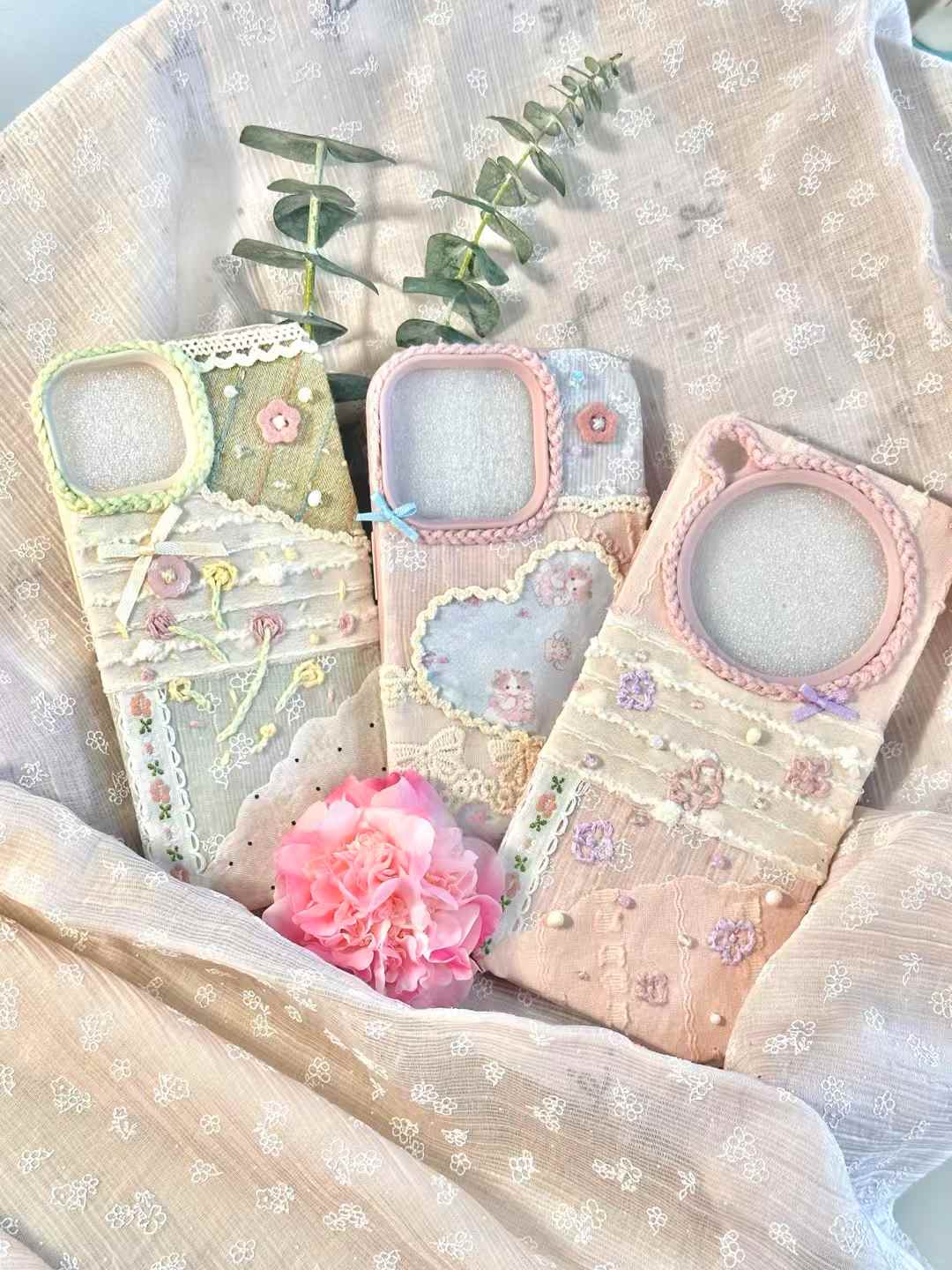 Custom Handmade Fabric Phone Case - Spring Floral Style - Fiufiu#product_name