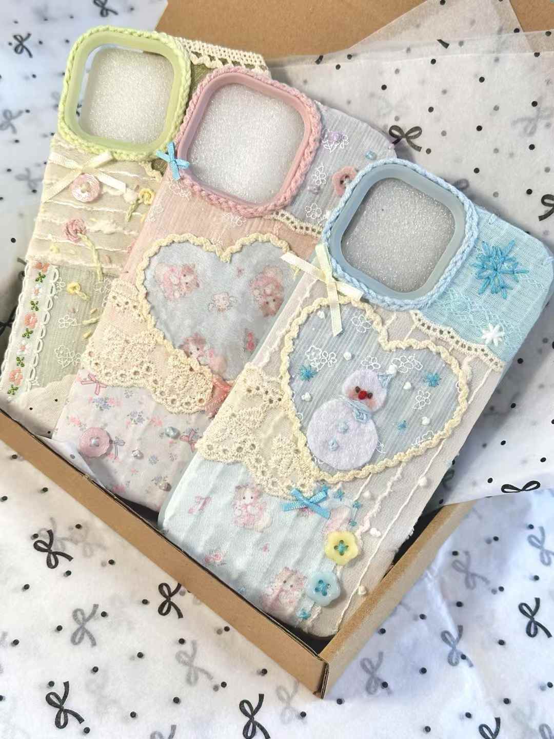 Custom Handmade Fabric Phone Case - Spring Floral Style - Fiufiu#product_name