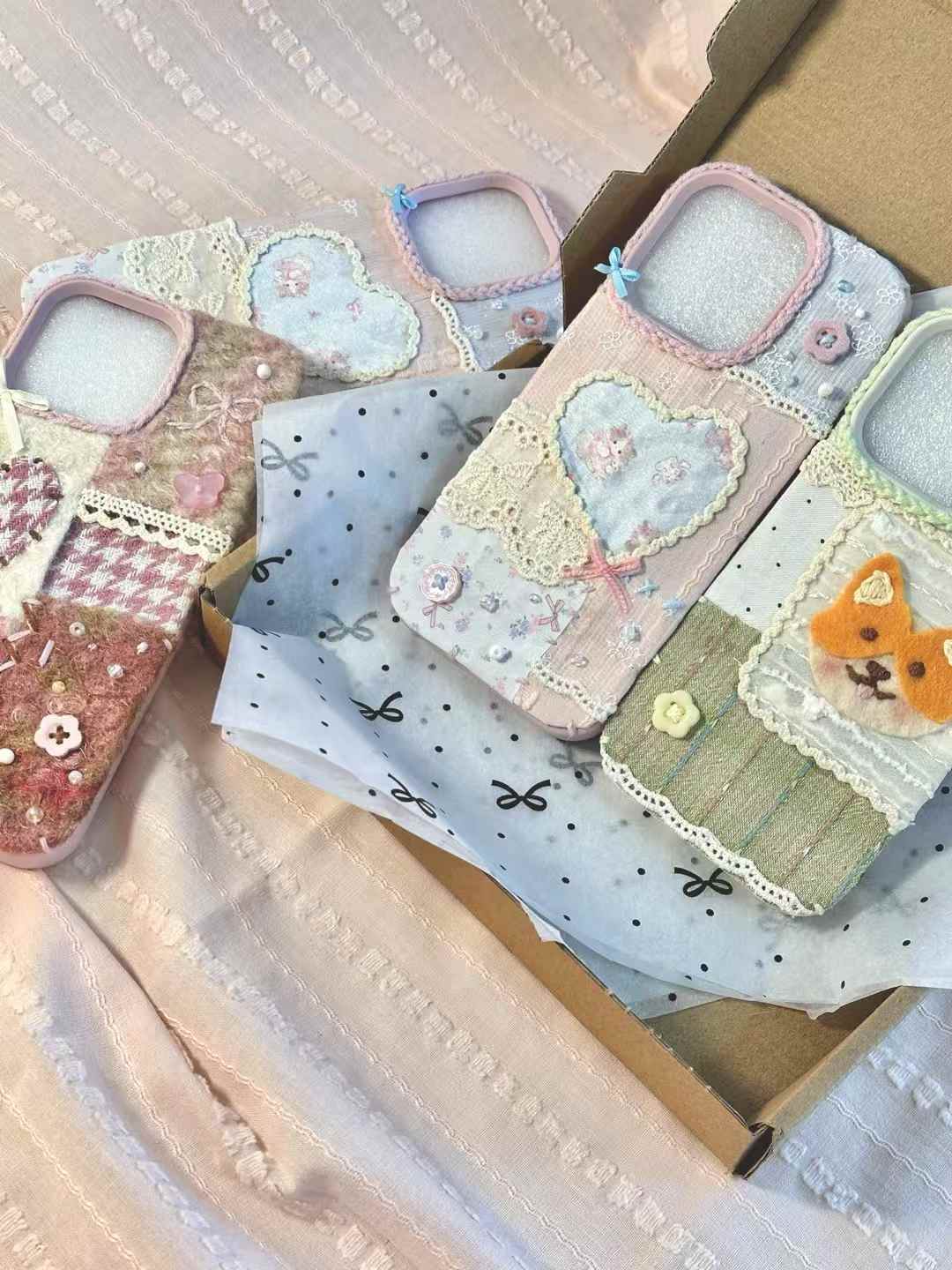 Custom Handmade Fabric Phone Case - Spring Floral Style - Fiufiu#product_name