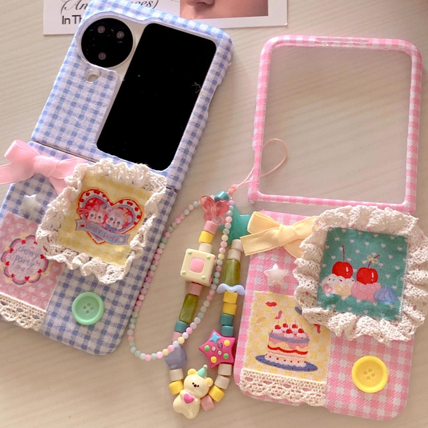 handmade case, phone charm, phone accessory, custom design, iPhone case, Google phone case, foldable phone case, flip phone case, custom phone case, Y2K style, pink phone case, cute phone case, personalized case
