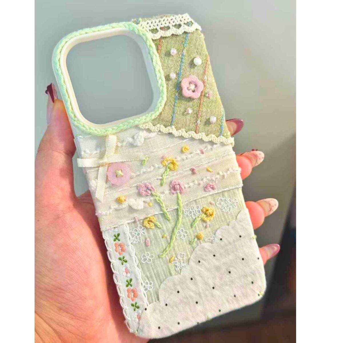 Custom Handmade Fabric Phone Case - Spring Floral Style personalized gift perfect Fits all models foldable phones and Nothing Phone