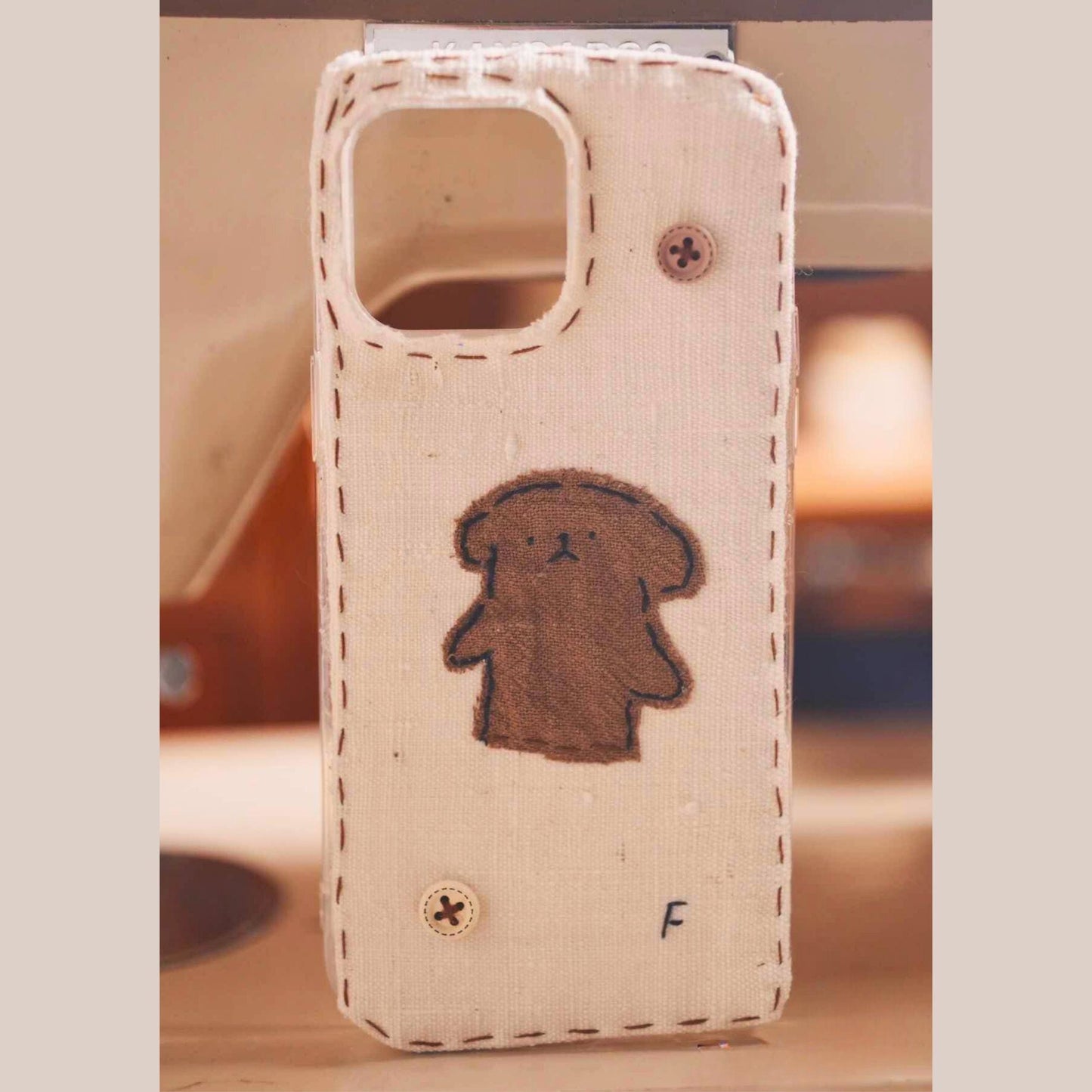 Handmade Fabric Phone Case - Vintage Minimalist Style Custom Portrait Pet Lover Gift for Newborns, Weddings & Easter