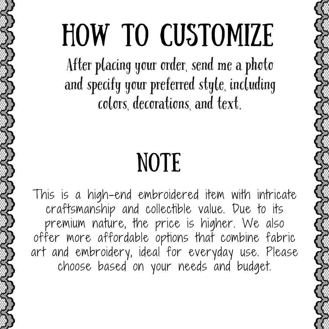 High-end Handcrafted Embroidered Phone Case Customizable with Portraits Pets and Designs Fits All Models Foldable Phones Personalized Gift