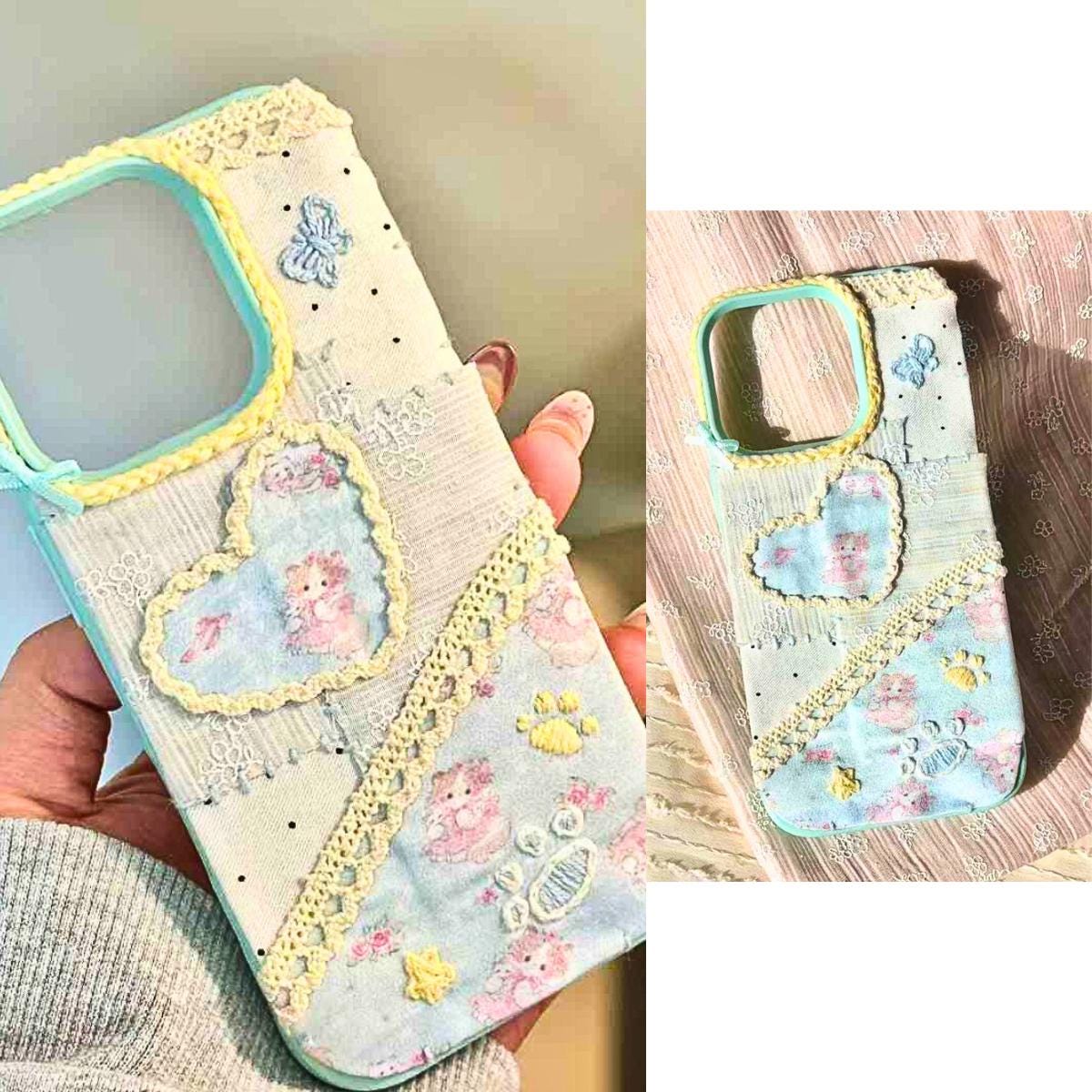 Custom Handmade Fabric Phone Case - Spring Floral Style personalized gift perfect Fits all models foldable phones and Nothing Phone
