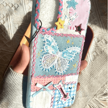 Custom Handmade Fabric Phone Case Personalized Embroidery - Fiufiu
