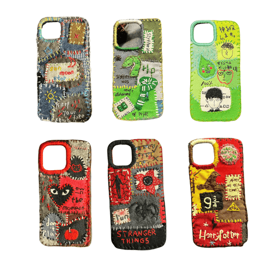Custom Handcrafted Embroidered Phone Case – Personalized Pet or Portrait Design - Fiufiu#product_name