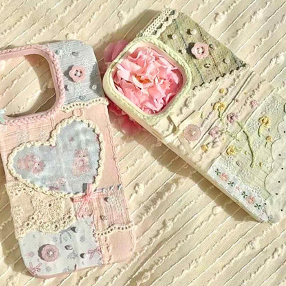 Custom Handmade Fabric Phone Case - Spring Floral Style personalized gift perfect Fits all models foldable phones and Nothing Phone